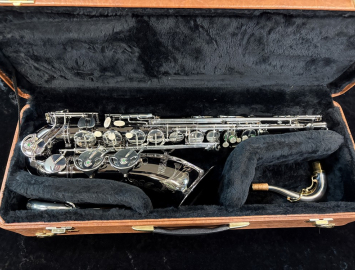 Like-New Black Nickel Plated Unison Tenor Sax with 2 Necks - Serial # 605081